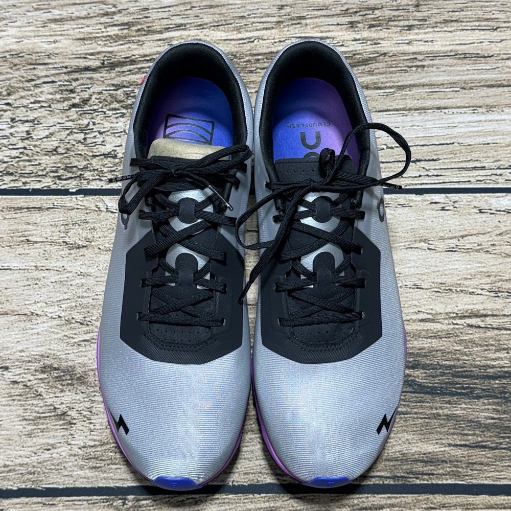 On Cloud Running Shoes Mens 9 Cloudflash Sensa Lunar Amethyst Silver NEW - Picture 6 of 10